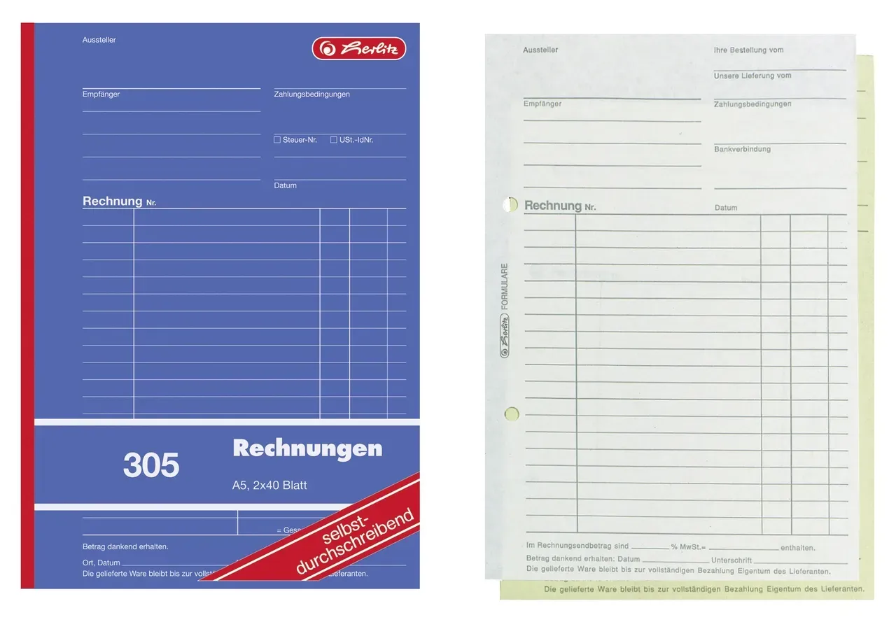 Preisvergleich Produktbild Herlitz 305 Rechnungen A5