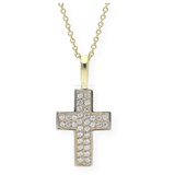 JuwelmaLux Kreuzanhänger JuwelmaLux Anhänger 333/000 (8 Karat) Gold Kreuz mit Zirkonia JL20-02- (1-tlg)