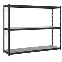 SimonRack Metallregal ohne Schrauben mit Simonforte -Metallschalen 3 Regale. Anthrazitfarbe/Galva 2000x2100x600 mm