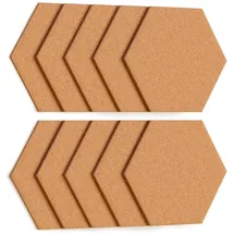 ALLboards Pinnwand Sechseckig 17 x 15 cm Braun