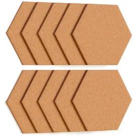 ALLboards Pinnwand Sechseckig 17 x 15 cm Braun