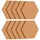 ALLboards Pinnwand Sechseckig 17 x 15 cm Braun