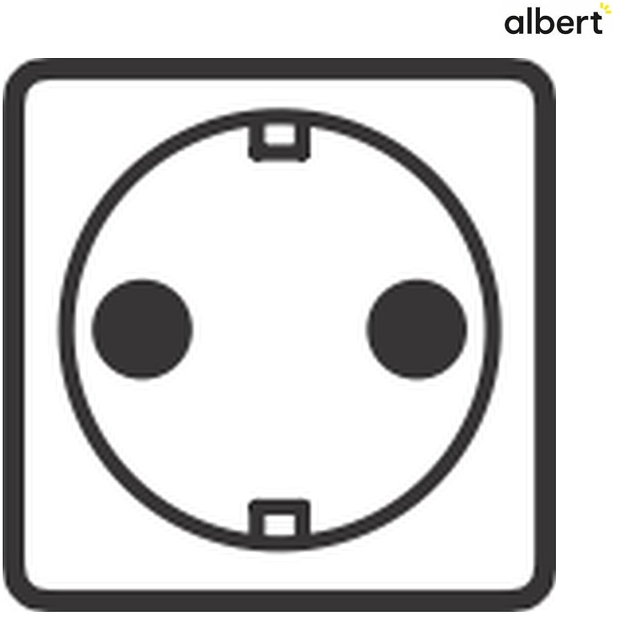 Einsatz für Albert Energiesäule Typ Nr. 4417 /-19 - Schuko-Steckdose IP55, D - Typ F, mit Klappdeckel ALB-12736090