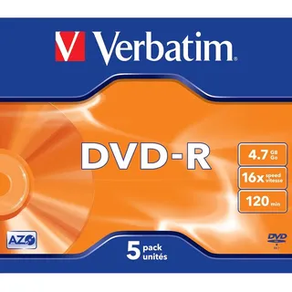 Verbatim DVD-R 4,7GB 16x 5er Jewelcase (43519)