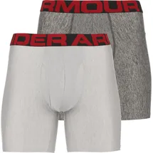 Under Armour UA Tech 6 Boxerjock mod gray light heather/jet gray light heather-011 S 2er Pack