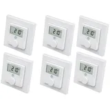 eQ-3 HOMEMATIC IP 156669A0, Wandthermostat mit Luftfeuchtigkeitssensor, 6 Stück