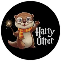 Speecheese Niedlicher Otter mit Zauberstab Magnet mit Flaschenöffner rund
