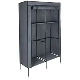 your GEAR Kleiderschrank Grado - Stoffschrank mit 2 Kleiderstangen & 4 Ablagen, 108 x 45 x 175 cm, Flexibler Schrank Organizer für Schlafzimmer & Kinderzimmer
