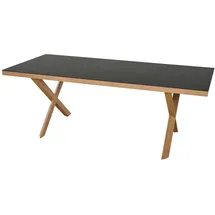 Siena Garden Catania Gartentisch 200 x 90 x 74 cm Teak-Optik/Dark Concrete