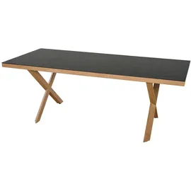 Siena Garden Catania Gartentisch 200 x 90 x 74 cm Teak-Optik/Dark Concrete