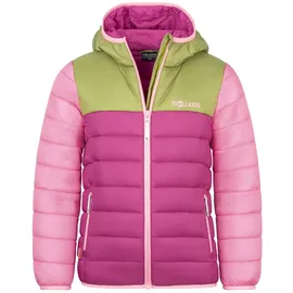 TROLLKIDS Eikefjord Steppjacke Hedge Green/Candy Pink 122