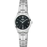 Selva SELVA Quarz-Armbanduhr mit Edelstahlband, Zifferblatt schwarz Ø 27mm