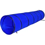 Hundetunnel, Spieltunnel, Hundehöhle, Agilitytunnel blau, Größe s (200 x 40 cm) - Lionto
