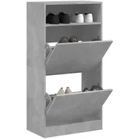 VidaXL Schuhschrank Betongrau 60x34x116 cm Holzwerkstoff