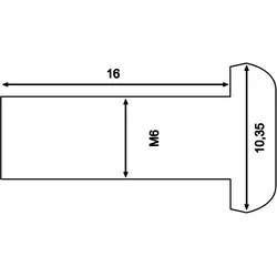 TRW Schraube M6 x 1, Schaftlänge 15, 80 mm, Gesamtlänge 19, 00 mm