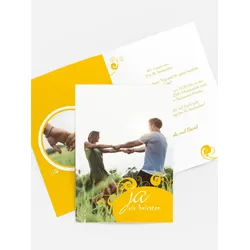 Hochzeitskarten Einladungen selbst gestalten mit Spruch und Fotos im Onlinedesigner bei Meine-Kartenmanufaktur.de
