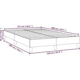 vidaXL Boxspringbettgestell 120 x 200 cm Weiß