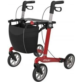 Rehasense Athlon SL Carbon Rollator rot mit Softbereifung