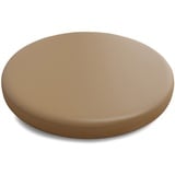 Trayosin Sitzkissen Rund Sitzkissen Stuhl Memory Foam aus Kunstleder Sitzkissen Boden Rund Sitzauflagen Dauerhaft rutschfest Gemütlich Sitzpolster für Tatami Garten Büro (Dunkles Curry,35cm)