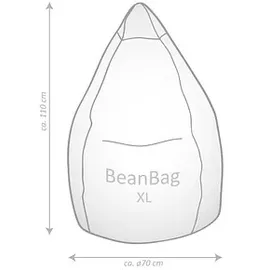 Sitting Point BeanBag Fluffy 70 x 90 cm türkis