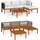 vidaXL Garten-Lounge-Set 5-tlg. cremeweiß Akazie
