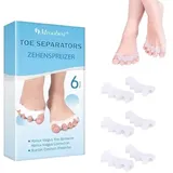 Mroobest Zehenspreizer Silikon,Toe Separator, fußzehen spreizer,3 pair Hallux Valgus Zehenspreizer, Korrektur für alle Zehen, für überlappende Zehen, Gemilderte Fußschmerz den Reibung