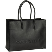 Coccinelle Myrtha Maxi Log Handbag Grained Leather Noir
