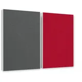 platino24 Akustikplatte 2er Set Rechtecke aus Basotect ® G+ mit Akustikfilz 825x550x50mm bunt|gelb|grau