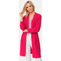 GOLDNER Modische Kaschmir-Longstrickjacke Rosa 23