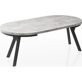 WFL GROUP Esstisch, Hellgrau, Holzwerkstoff, 9-Sitzer, Rund,Rund, 90x76x90 cm, Esszimmer, Tische, Esstische