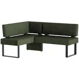 Eckbank Oliver mit Metallgestell, Küchenbank, verschiedene Bezüge Cord Esszimmerbank OTTOs Choice grün 220 cm x 89 cm x 160 cm