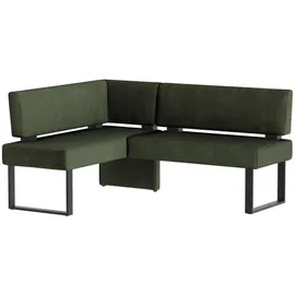Home Affaire Eckbank Oliver mit Metallgestell, Küchenbank, verschiedene Bezüge Cord Esszimmerbank OTTOs Choice grün 220 cm x 89 cm x 160 cm
