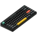 nuphy Halo75 V2 Mechanische Gaming-Tastatur 75% kabellos Hot-Swap-Fähige Tastatur,83 Tasten RGB-Tastatur mit Hintergrundbeleuchtung, unterstützt Bluetooth/2.4GHz/USB-C(Black, Lemon (55gf))