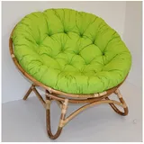 Rattani Rattanstuhl XXL Rattan Papasansessel / Rattansessel, Papasan inkl. Polster