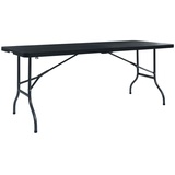 vidaXL Gartentisch 180 x 75 x72 cm schwarz klappbar