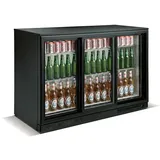 Wimar Gastro Flaschenkühlschrank Getränkekühlschrank Kühlschrank 338 L 3 Schiebetüren 2/10°C