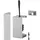 basicline WC-Bürstengarnitur Basicline Edelstahl matt