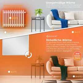 Kesser Infrarotheizung 28 unterschiedliche Routineprogramme 2000 W Rot