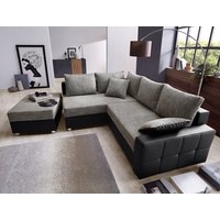 COLLECTION AB Ecksofa Parma, mit Bettfunktion, inkl. Zier- und Rückenkissen, schwarz