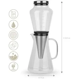 BEEM Cold Drip Kaffeebereiter 0,5 l Silber/Transparent