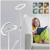 ANTEN LED Stehlampe LED Dimmbar Stehleuchte 27W Deckenfluter mit Fernbedienung Leselampe, Kaltweiß, Warmweiß, Neutralweiß, Touch Stehleuchte für Büro Wohnzimmer Schlafzimmer Hotel, 1300lm weiß