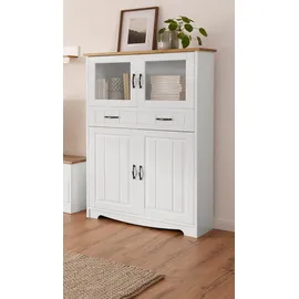 OTTO home Highboard Trinidad 102 x 155 x 37 cm Gelb / Weiß