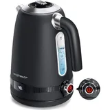 Aigostar Loki - Digitaler Edelstahl Wasserkocher mit Temperatureinstellung 40-100 Grad, Temperaturanzeige, Warmhaltefunktion, 1,7 Liter 2200W Electric Kettle Retro Teekocher, Schwarz