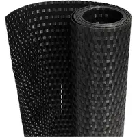 vidaXL Balkon-Sichtschutz 600 x 80 cm Schwarz Rattan