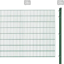 Doppelstabmattenzaun ARVOTEC "EXCLUSIVE 163 zum Einbetonieren", grün (dunkelgrün), H:163cm, Stahl, Kunststoff, Zaunelemente, Zaunhöhe 163 cm, Zaunlänge 2 - 60 m