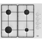 Beko - Gaskochfeld 60 cm 4 brenner weiß HIGG64123SW