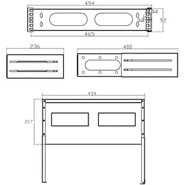InLine 19" Rack zur Wandmontage, 2HE, 24-40cm Tiefe, mit Abdeckung, schwarz