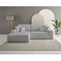 OTTO home Eckcouch Cord 2-Sitzer Grau