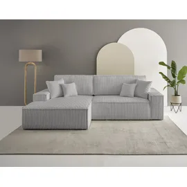 OTTO home Eckcouch Cord 2-Sitzer Grau