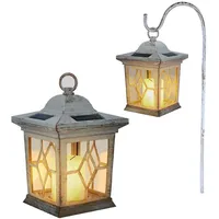 GLOBO Solarlampe Steckleuchte Erdspieß Solarlampen Garten Flackerlicht Solar Außen